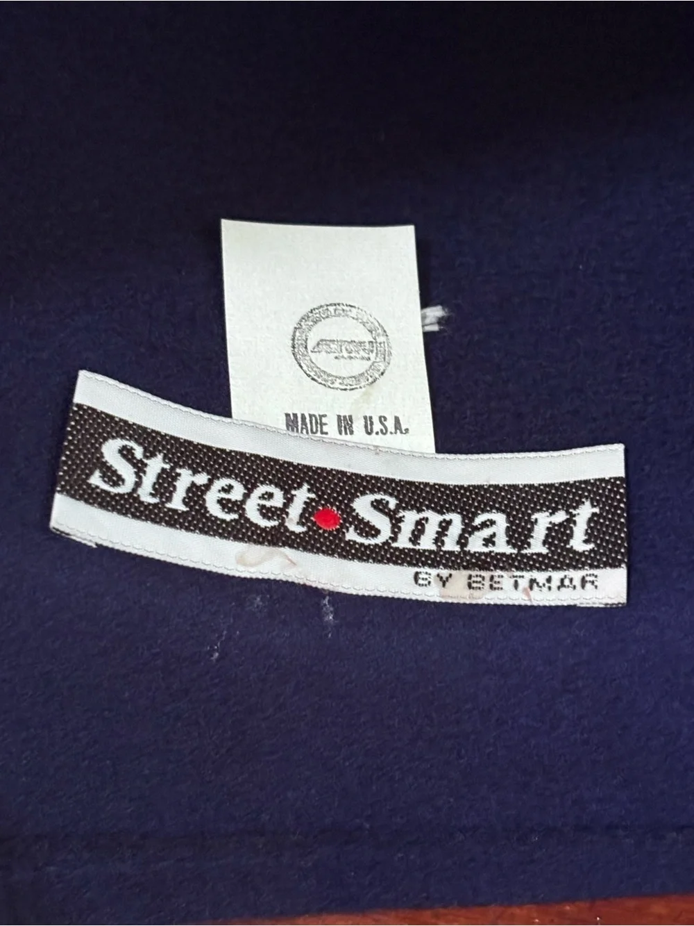 Street Smart by Betmar Vintage Women's Royal Blue 100% Wool Fedora Hat Ribbon